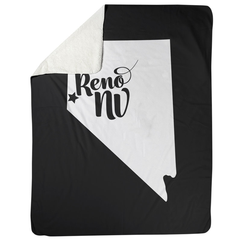 Jeté polaire reno nevada, l 52,5 po x L 62,5 po, Noir