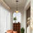 1-Light Pendant Light with Threaded Lampshade for Kitchen Island-548358881