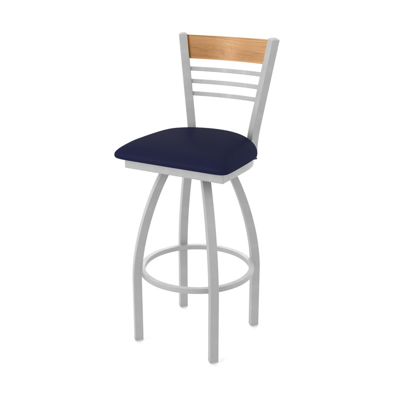 Tabouret de comptoir pivotant 880 Eleanor, Gris, Marine, Tabouret de comptoir (siège d’une hauteur de 25