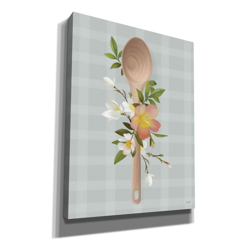 «Kitchen Made with Love Spoon» par House Fenway, art mural sur toile, H 34 po x l 26 po x P 1,5 po