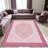 Minimal Border Pink   area rugs for Living Room, Soft and Comfortable, Suitable for all seasons, easy to maintain, machine washable Indoor floor mat, Under Table Farmhouse suitable for Bedroom, Dining Room, Study,  Balcony, Home Decor Patio-39639274