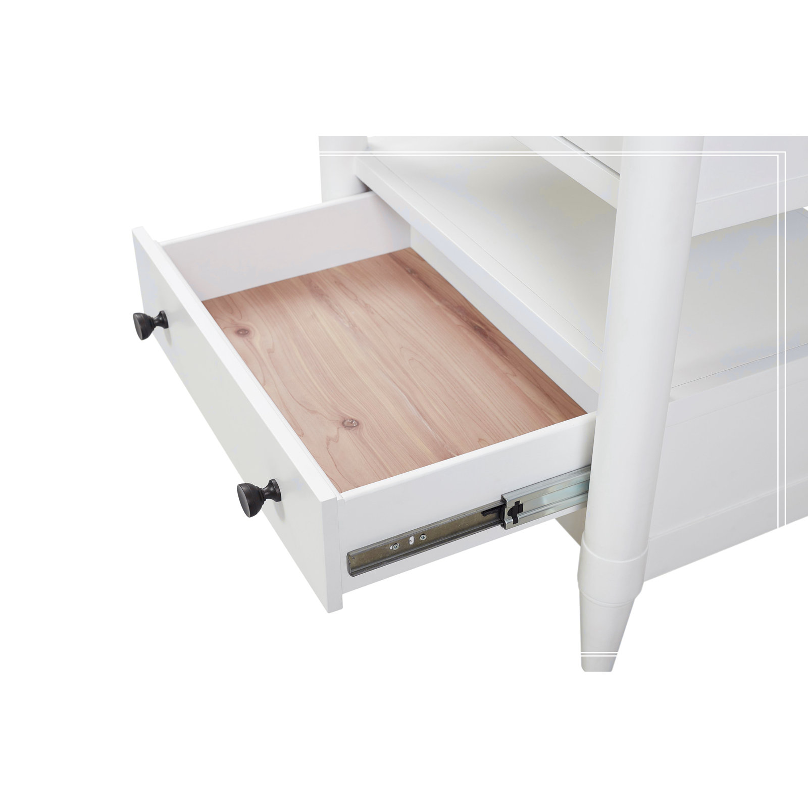 Dana Heights 2-Drawer Nightstand, White