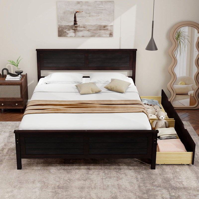 Raidah Bed, Full, Espresso