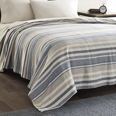 Eddie Bauer Herringbone Cotton Reversible Blanket