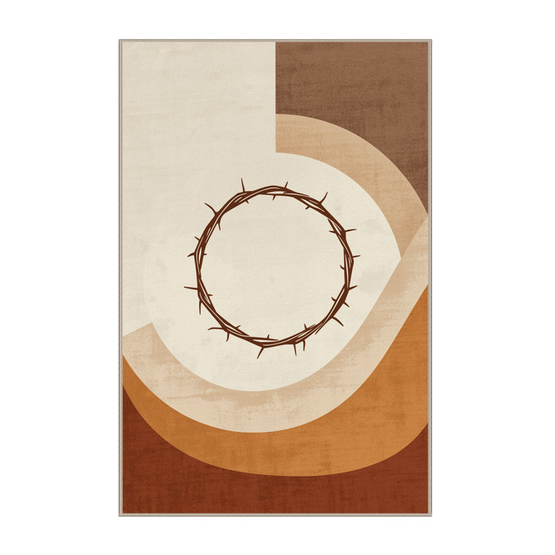 Tapis beige moelleux moelleux et minimaliste, 3 x 5