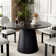 Farmhouse Style Round Barrel Dining Table - Space-Saving Modern Design for Small Spaces