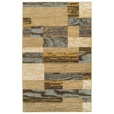 Valenti Contemporary Geometric Patchwork Indoor Area Rug or Runner