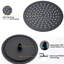 Paire de pomme de douche noire matte 10 po: pluie et à main, laiton pour une salle de bain confortable avec-121615973