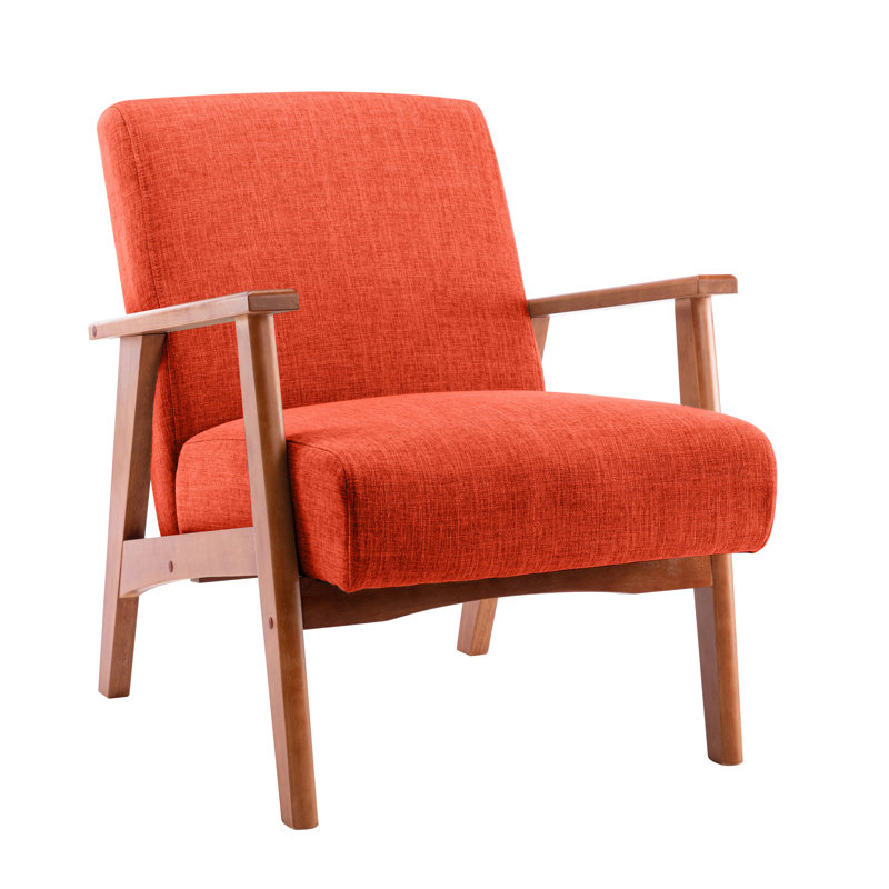 Upholstered Armchair, Red