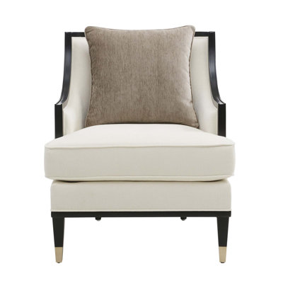Elegant Traditional Accent Chair with Curved Arms