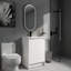 Meuble-lavabo mural 24 po avec lavabo en résine - 2 portes à fermeture douce - blanc