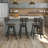 Buth Swivel Solid Wood Adjustable Height Stool-1066838131