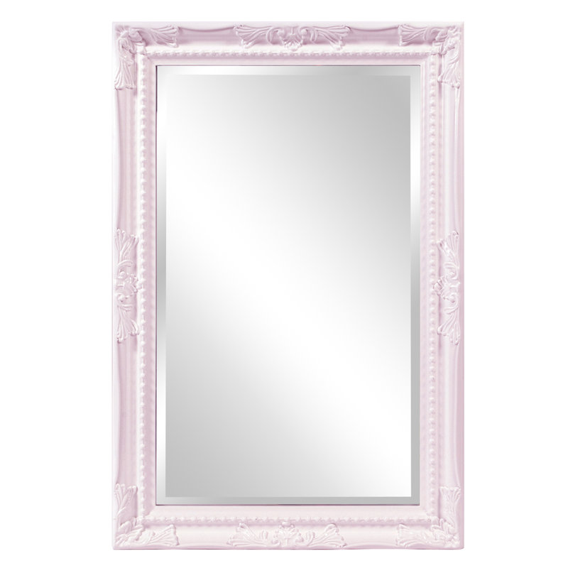 Solid Wood Rectangle Mirror, Glossy Lilac