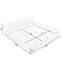 Structure de lit tapissier très grand en chenille avec tissu épais, aucun sommier nécessaire, design élégant et confortable