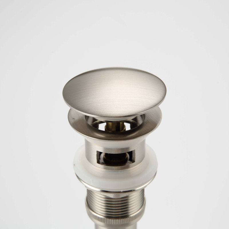 Single-Hole Bathroom Faucet with Drain Assembly, Brushed Nickel
