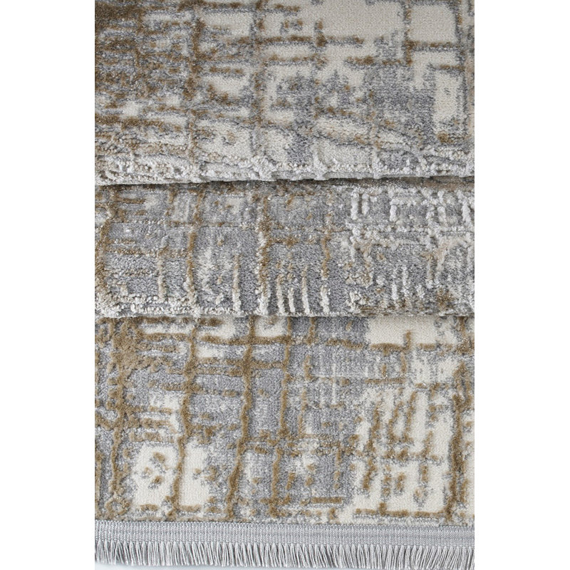 Alynn Abstract Machine Made Indoor / Outdoor Area Rug, Rectangle 5'3" x 7'6"