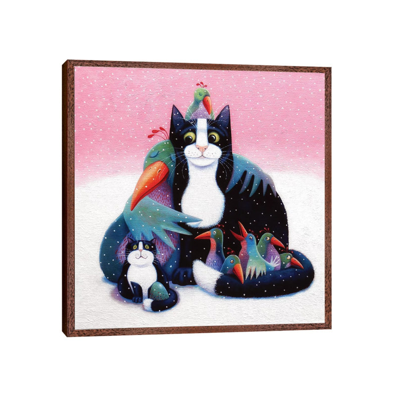1 Piece Wall Art on Canvas, 66.04 cm H x 66.04 cm W, Classic Brown Wood Framed Canvas