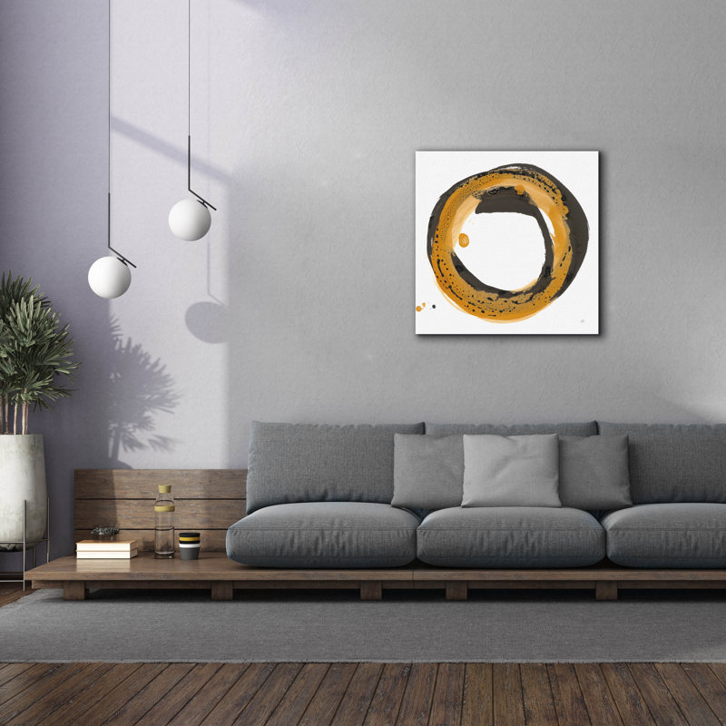 Toile épique Graffiti «Amber Enso 3» par Chris Paschke, 37 po x 37 po