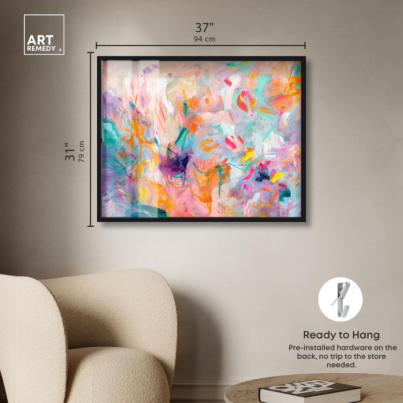 «Im Coming Up II Shadowbox Print Bright Decor» par Art Remedy, H 31 po x l 37 po, Noir