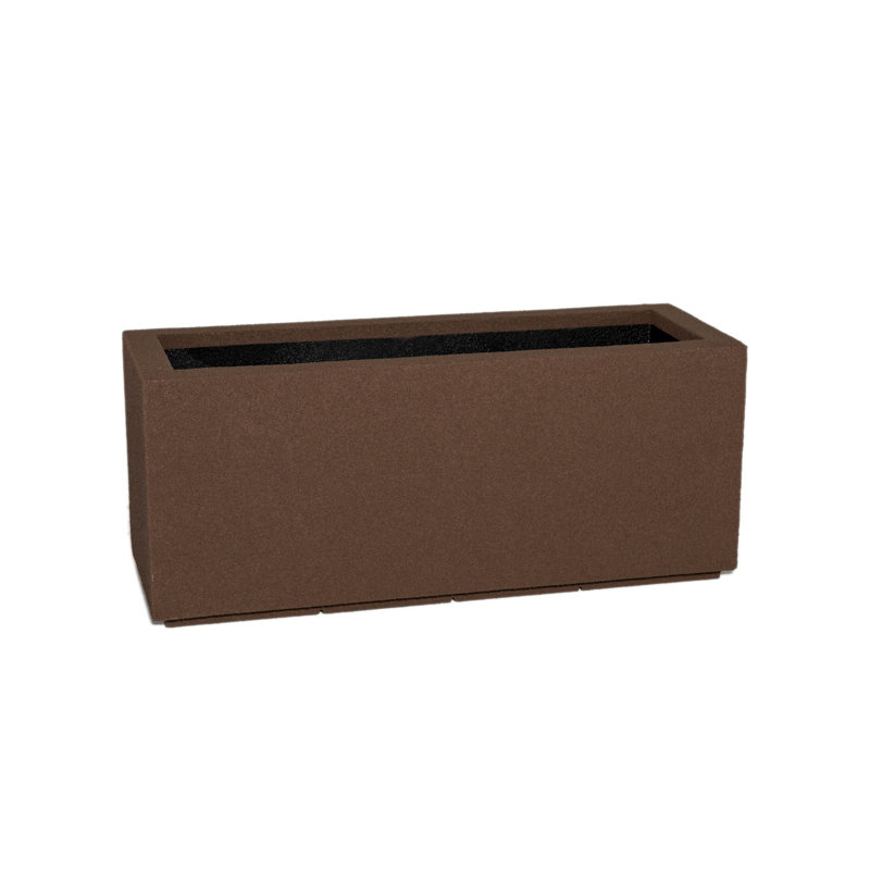 Milan Tall Polymer Box, 19" H x 43" W x 15" D, Chocolate Brown