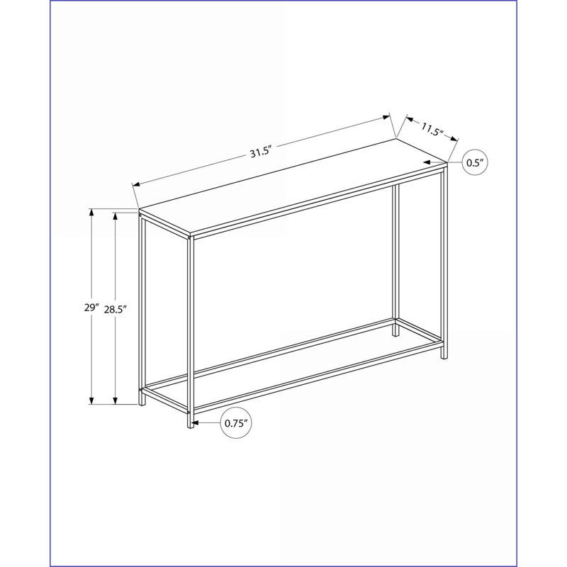 Table basse contemporaine peu encombrante avec plateau en marbre blanc pour le salon, le vestibule et amp; Chambre à coucher