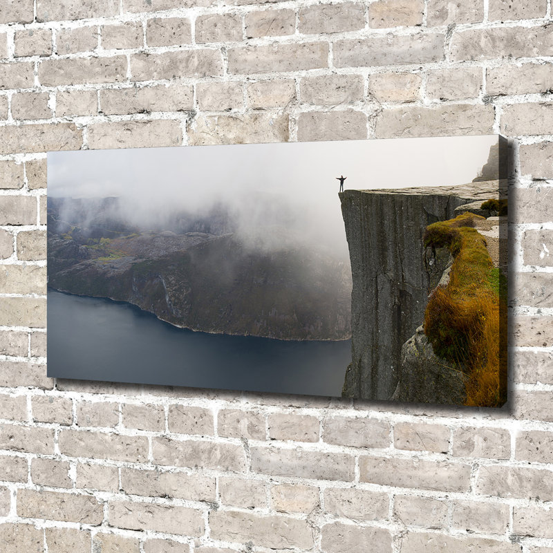 Norwegian Cliff - No Frame Print on Canvas