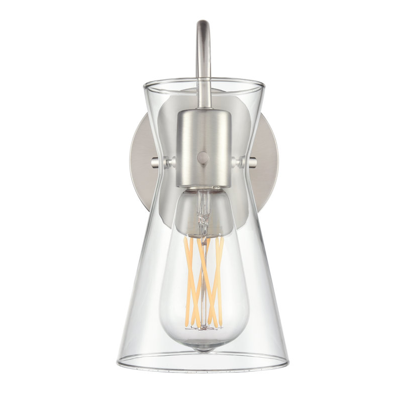 Meuble-lavabo 1 lumière Allisha , Nickel brossé