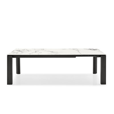 Omnia Extendable Table with Rectangular Top and Wooden Legs