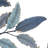 Metal Leaf Blue Wall Decor with Black Stems
