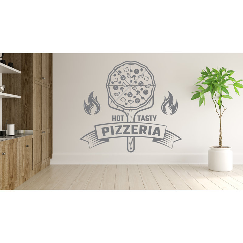 Autocollant mural pizza, autocollant mural restaurant pizza, autocollant mural, pizza, fenêtre, pizza, 35 po x 40 po