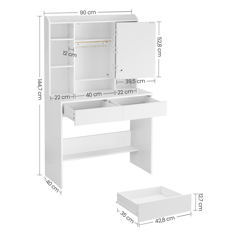 Maddylynn Dressing Table with Mirror