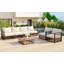 Ensemble de canapé modulaire de patio en métal 7 pièces Modern Modern-926823782