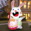 Lapin de Pâques avec œuf gonflable