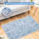 Bainville Oriental Machine Braided Rectangle Polyester Area Rug in Blue
