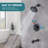 Faucet Shower Trim Kit With 9-Setting Rain Head (Valve/Cartridge Not Included)-118162813