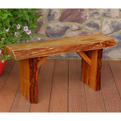 Bruggeman Live Edge Wooden Garden Bench
