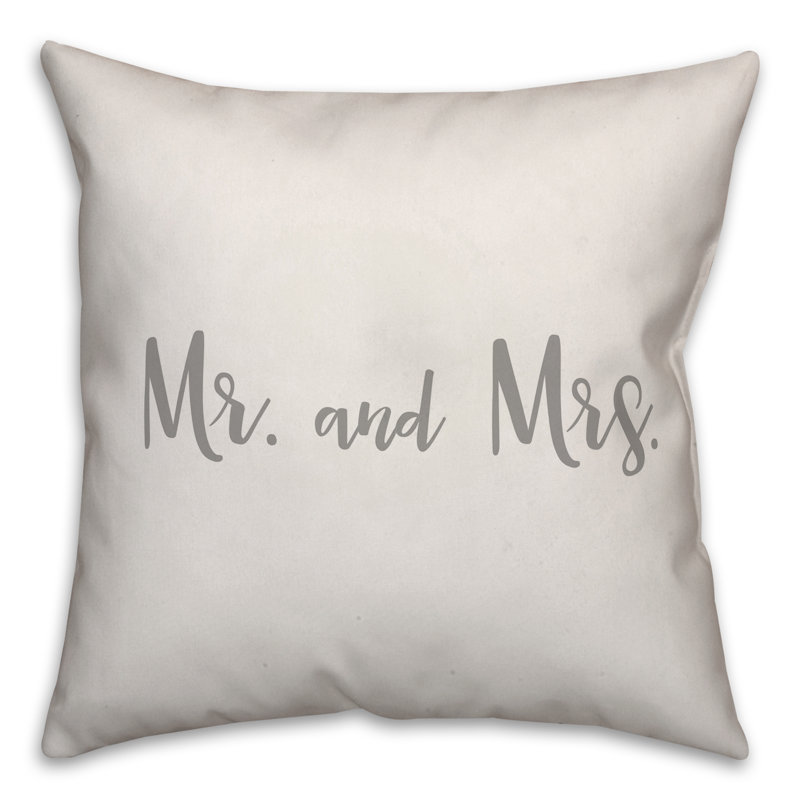  Coussin Mr et Mme, Coussin et housse de coussin, Blanc