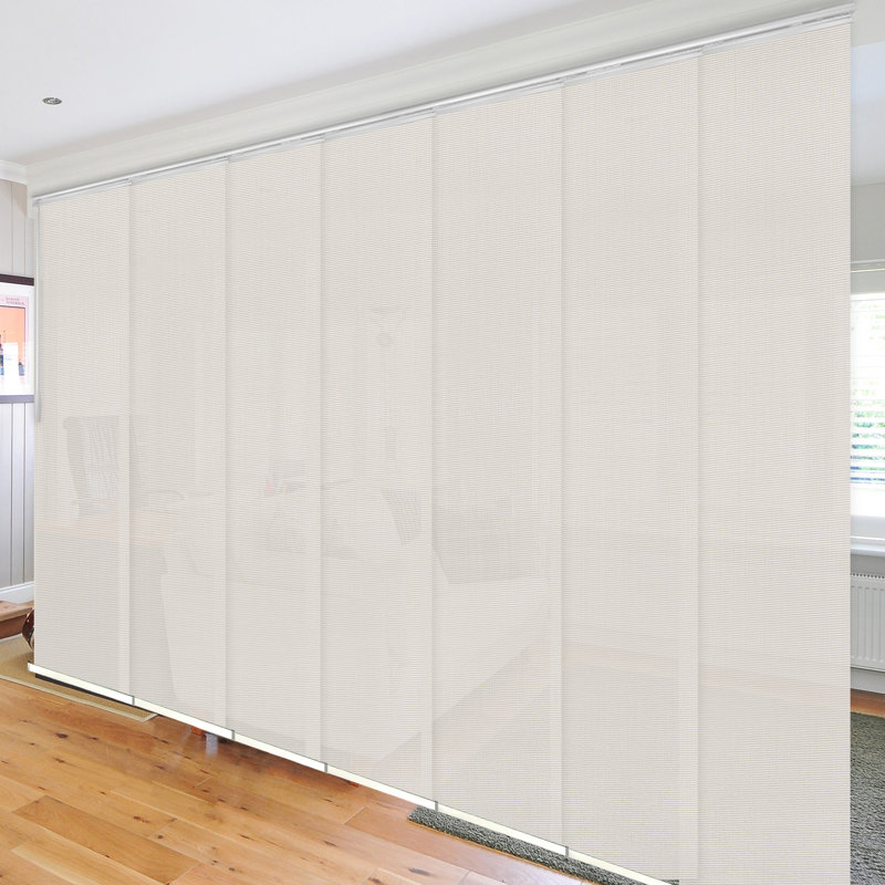 Rail extensible à panneau simple 7 panneaux noir Meshed l 110 po à 153 po x H 116 po, Rectangle 9 pi 8 po x 12 pi 9 po, Blanc