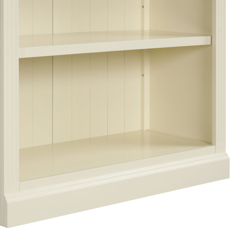 83" Tall Wood Bookcase Suite With Light Strip, Beige