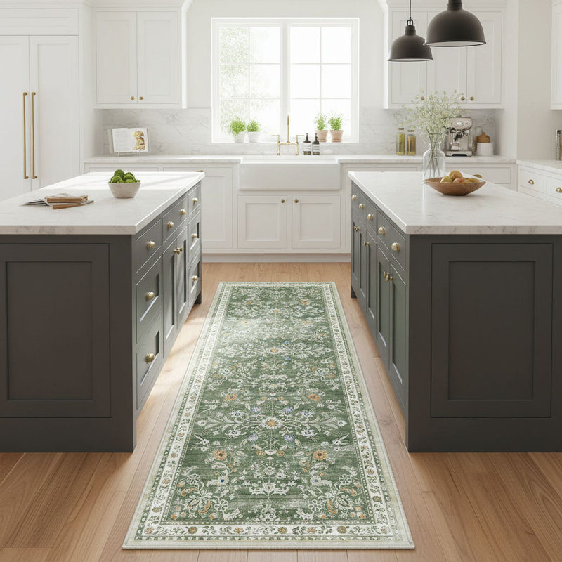 Tapis de cuisine Floral, 2 pi x 6 pi