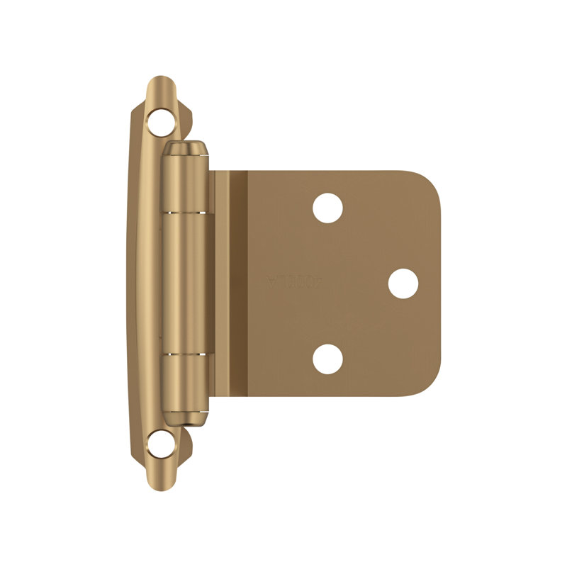 30° Reverse Bevel Overlay Hinge, Champagne Bronze