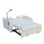 Lit-causeuse convertible 3 en 1, canapé-lit en velours beige avec coulisseau réglable, réglage du niveau, convient pour s'asseoir, se coucher et dormir, velours de haute qualité, assemblage facile, chargement-133254106
