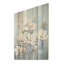 Fleur de magnolia blanche et bleue - Art mural en bois de magnolia sur bois de pin naturel-559098581