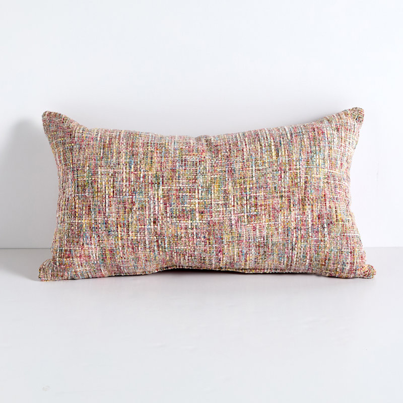  Coussin décoratif rayé intérieur / extérieur en polyester, H 16 po x l 26 po, Avery Summer