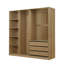 Armoire de rangement sans porte en bois pour chambre à coucher avec tablettes et 3 tiroirs-116683541