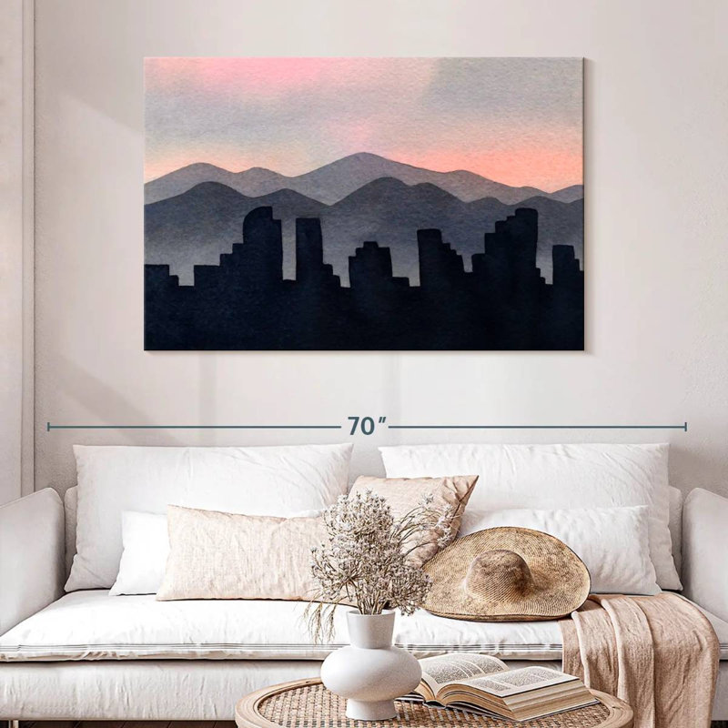 Sireci Abstract Skyline, 32" H x 48" W
