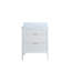 Meuble-lavabo autoportant blanc entièrement assemblé de 30 po avec comptoir en bois massif et marbre d'ingénierie, durable et élégant