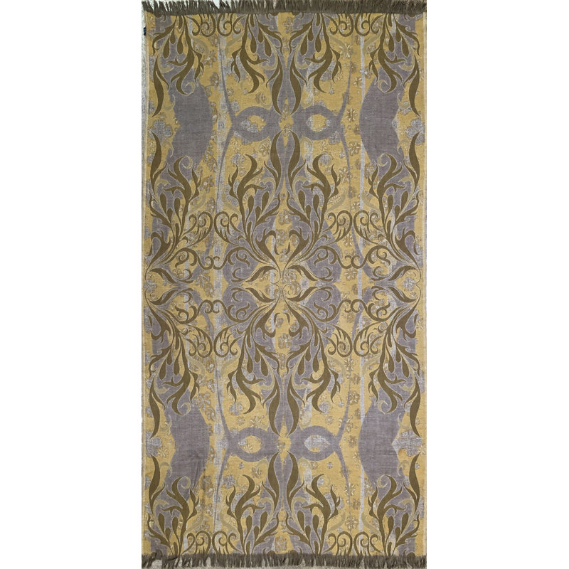 Jeté en laine , Or / taupe / brun