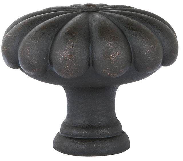 Poignée d'armoire ronde en bronze Emtek Tuscany, Patine bronze moyen, H 1,75 po x l 1,75 po x P 1,5 po