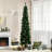 Artificial Christmas Tree, Slender Tree With Metal Base-128843189
